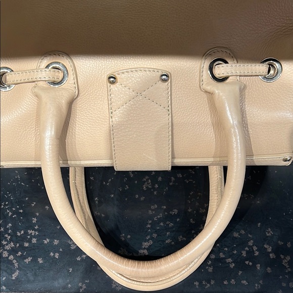 Jimmy Choo ROSALIE Taupe Leather Handbag With Gold Hardware - Picture 8 of 11